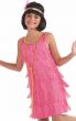 Girls Pink Flapper Dress 1920s Costume - Close View