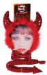 Image of Sequinned Red Devil Horns Costume Accessory Set