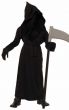 Kid's Grim Reaper Black Robe Costume Front View