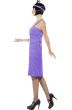 Women's Lavender 1920's Gatsby Flapper Costume Side View