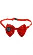 Adults Flashing Sequined Red Bow Tie Accessory