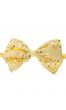 Sequined Gold Light Up Costume Bow Tie Front View