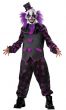 Black and Purple Men's Sinister Bearded Clown Halloween Costume Main Image