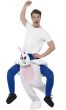 Novelty Piggyback Easter Bunny Men's Fancy Dress Costume Main Image