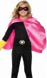 Kid's Pink Superhero Cape Costume Accessory Close Up Image