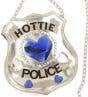 Metallic Silver 'Hottie Police' Costume Handbag - Alternative View