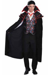HowYouth Unisexe Costume Halloween de Vampire Sorcière pour Adulte Longue Cape en Velours Deluxe pour Un Bal Victorien 150CM Rouge 